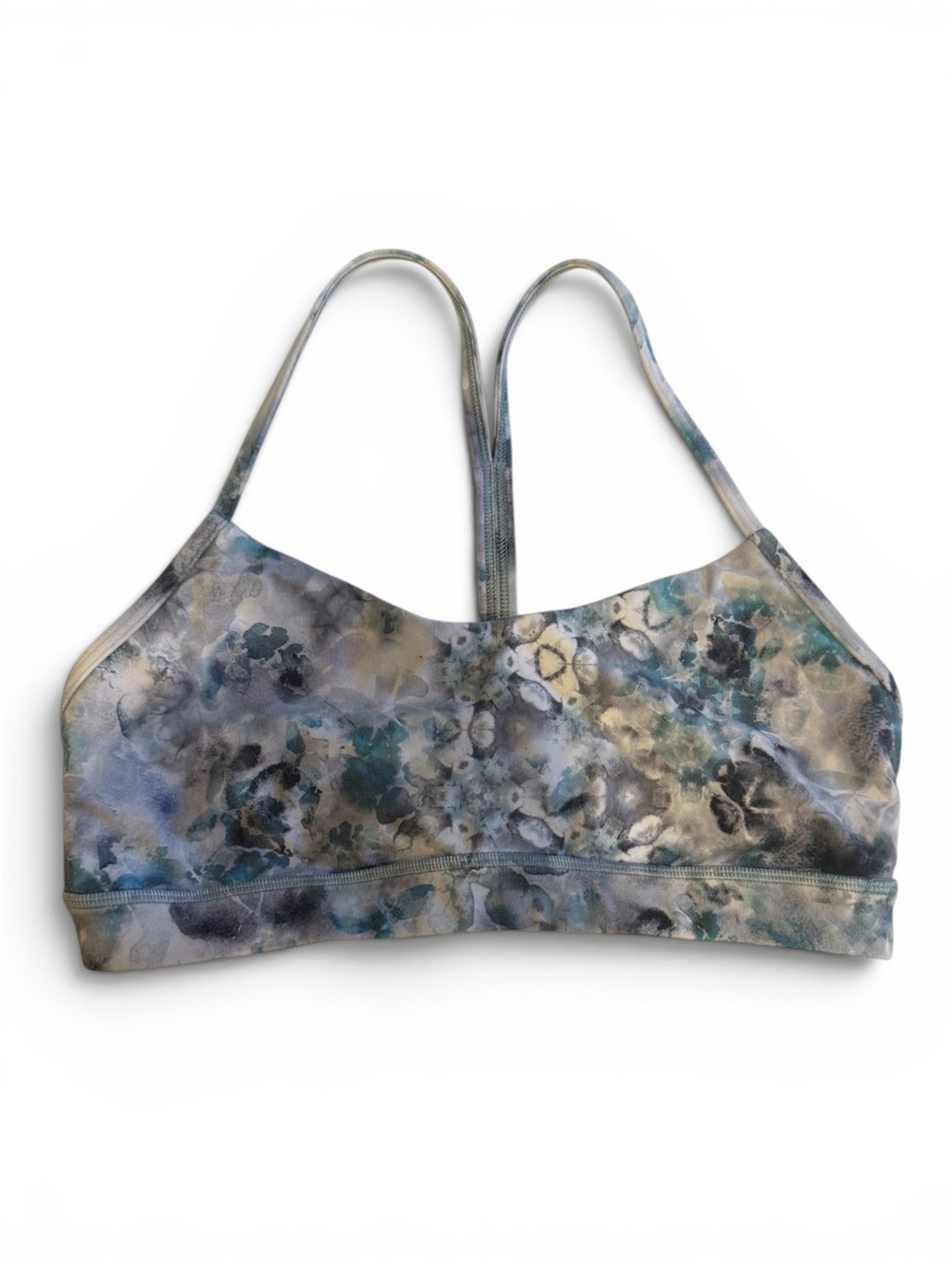 lululemon athletica Watercolor Floral Sports Bra - Blue Gray Green